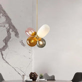 Färgglada Blommor Glas Pendellampa